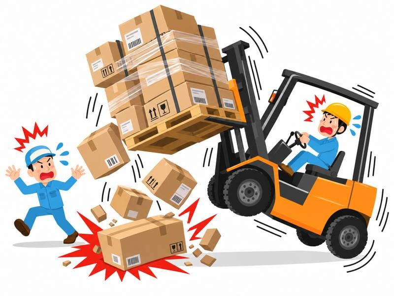 cảnh báo xe nâng hàng quá nặng